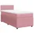 Produktbild 2 för Ramsäng med madrass rosa 90x190 cm sammet
