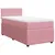 Produktbild 2 för Ramsäng med madrass rosa 90x200 cm sammet