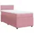 Produktbild 2 för Ramsäng med madrass rosa 90x200 cm sammet