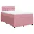 Produktbild 2 för Ramsäng med madrass rosa 120x190 cm sammet