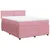 Produktbild 2 för Ramsäng med madrass rosa 140x190 cm sammet