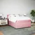 Produktbild 3 för Ramsäng med madrass rosa 140x190 cm sammet