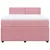 Produktbild 4 för Ramsäng med madrass rosa 140x190 cm sammet