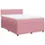 Produktbild 2 för Ramsäng med madrass rosa 140x190 cm sammet