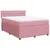 Produktbild 2 för Ramsäng med madrass rosa 140x190 cm sammet