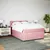 Produktbild 3 för Ramsäng med madrass rosa 140x190 cm sammet