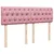 Produktbild 5 för Ramsäng med madrass rosa 140x190 cm sammet