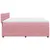 Produktbild 9 för Ramsäng med madrass rosa 180x200 cm sammet
