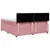 Produktbild 10 för Ramsäng med madrass rosa 180x200 cm sammet