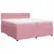 Produktbild 2 för Ramsäng med madrass rosa 200x200 cm sammet