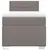 Produktbild 6 för Ramsäng med madrass taupe 80x200 cm tyg