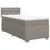 Produktbild 3 för Ramsäng med madrass taupe 80x200 cm tyg
