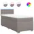 Produktbild 2 för Ramsäng med madrass taupe 80x200 cm tyg
