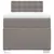 Produktbild 6 för Ramsäng med madrass taupe 80x200 cm tyg