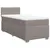 Produktbild 3 för Ramsäng med madrass taupe 90x190 cm tyg
