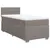 Produktbild 3 för Ramsäng med madrass taupe 90x190 cm tyg