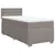 Produktbild 3 för Ramsäng med madrass taupe 90x190 cm tyg