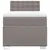 Produktbild 6 för Ramsäng med madrass taupe 90x190 cm tyg