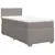 Produktbild 3 för Ramsäng med madrass taupe 90x200 cm tyg