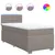 Produktbild 2 för Ramsäng med madrass taupe 90x200 cm tyg