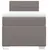 Produktbild 6 för Ramsäng med madrass taupe 90x200 cm tyg