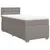 Produktbild 3 för Ramsäng med madrass taupe 90x200 cm tyg