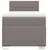 Produktbild 6 för Ramsäng med madrass taupe 100x200 cm tyg