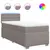 Produktbild 2 för Ramsäng med madrass taupe 100x200 cm tyg