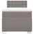 Produktbild 6 för Ramsäng med madrass taupe 100x200 cm tyg
