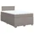 Produktbild 3 för Ramsäng med madrass taupe 120x200 cm tyg