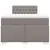 Produktbild 6 för Ramsäng med madrass taupe 120x200 cm tyg
