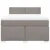 Produktbild 6 för Ramsäng med madrass taupe 140x190 cm tyg