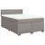 Produktbild 3 för Ramsäng med madrass taupe 140x190 cm tyg