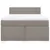 Produktbild 6 för Ramsäng med madrass taupe 160x200 cm tyg