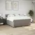 Produktbild 4 för Ramsäng med madrass taupe 180x200 cm tyg