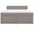Produktbild 6 för Ramsäng med madrass taupe 180x200 cm tyg