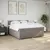 Produktbild 4 för Ramsäng med madrass taupe 180x200 cm tyg