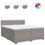 Produktbild 2 för Ramsäng med madrass taupe 200x200 cm tyg