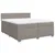 Produktbild 3 för Ramsäng med madrass taupe 200x200 cm tyg