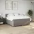 Produktbild 4 för Ramsäng med madrass taupe 200x200 cm tyg