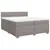 Produktbild 3 för Ramsäng med madrass taupe 200x200 cm tyg