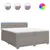 Produktbild 2 för Ramsäng med madrass taupe 200x200 cm tyg