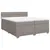 Produktbild 3 för Ramsäng med madrass taupe 200x200 cm tyg