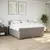 Produktbild 4 för Ramsäng med madrass taupe 200x200 cm tyg