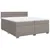 Produktbild 3 för Ramsäng med madrass taupe 200x200 cm tyg