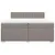 Produktbild 6 för Ramsäng med madrass taupe 200x200 cm tyg