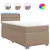 Produktbild 2 för Ramsäng med bäddmadrass cappuccino 80x200 cm konstläder