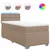 Produktbild 2 för Ramsäng med bäddmadrass cappuccino 90x190 cm konstläder