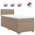 Produktbild 2 för Ramsäng med bäddmadrass cappuccino 90x200 cm konstläder