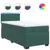 Produktbild 2 för Ramsäng med madrass mörkgrön 90x190 cm sammet